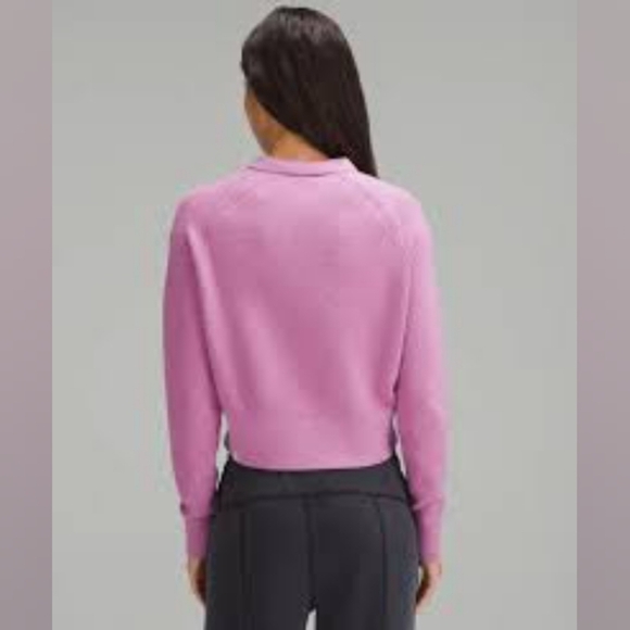 Lululemon Collared Merino Wool-Blend Sweater in Dahlia Mauve, Size S - Picture 7 of 14